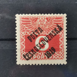 Briefmarke Tschechoslowakie PČ 1919 , 6h, Mi.76* 