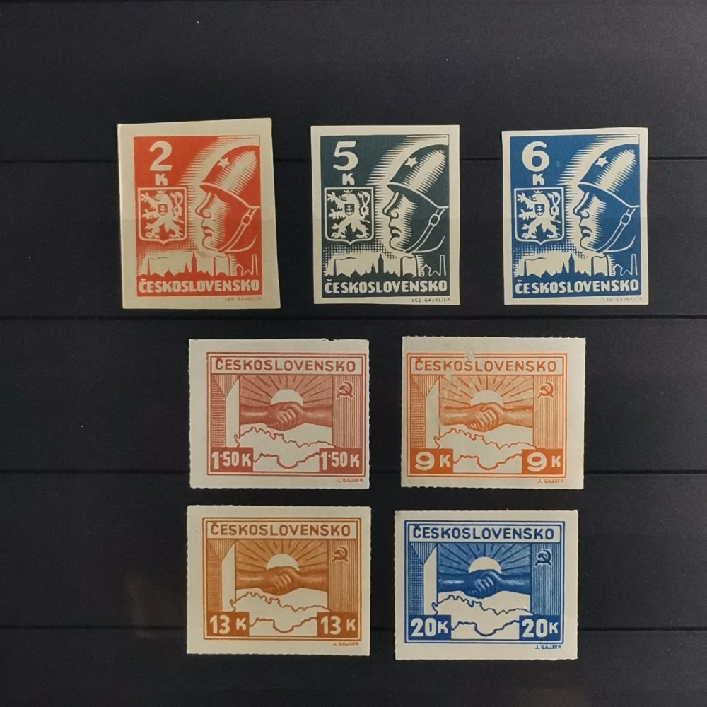 Série Tchecoslováquia, 1,50 K-20 K, Mi.411-414-414, MNH** 