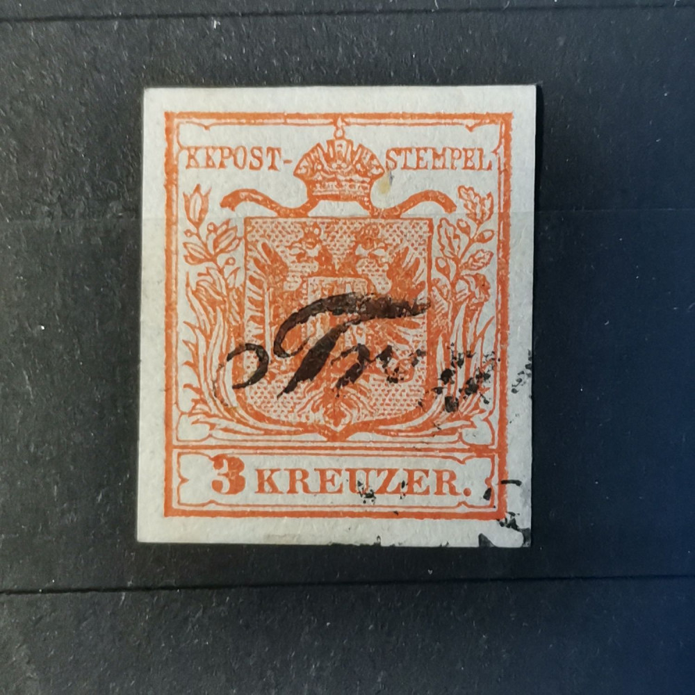 Známka Rakousko, 3Kr, Mi.3Y# 