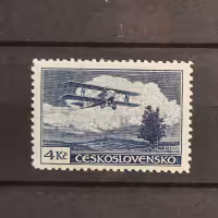 Sello Checoslovaquia, 4 Kč, Mi.307, MH* , dentado: A 12 1/4