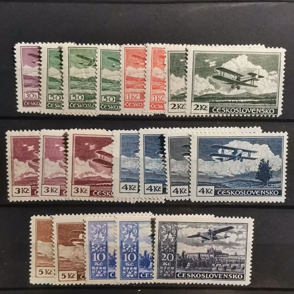 Set Czechoslovakia, 50h-20 Kč, Mi.303-310-310, MH*, 13 3/4