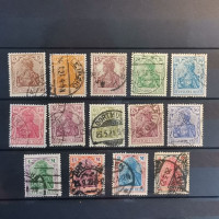 Satz Deutsches Reich, 5Pfg.-30Pfg., Mi.140-153-153-153# 