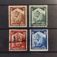 Satz Deutsches Reich, 3Pfg.-25Pfg., Mi.565-568-568# 