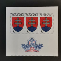 Známka Slovensko, 3 x 8 Ks, Pof.1** 