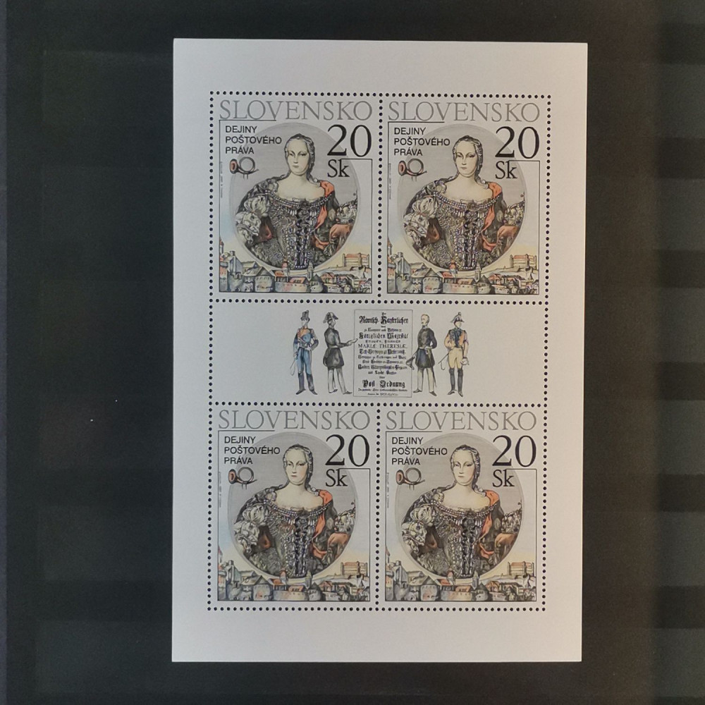 Přepážkový list PL Slovensko, 4 x 20 Sk, Pof.PL224** 