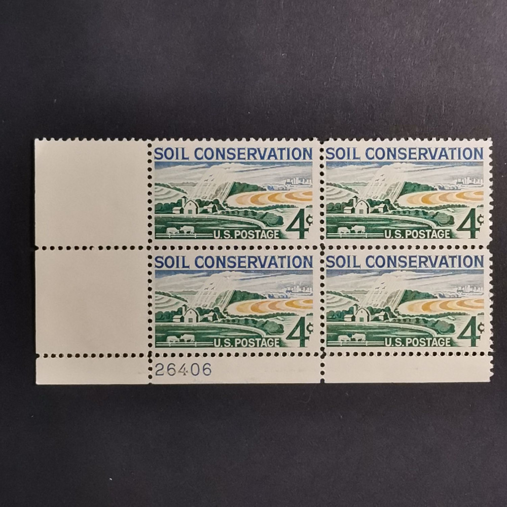Bloque de cuatro de esquina USA, 4c, Sc.1133, MH* 