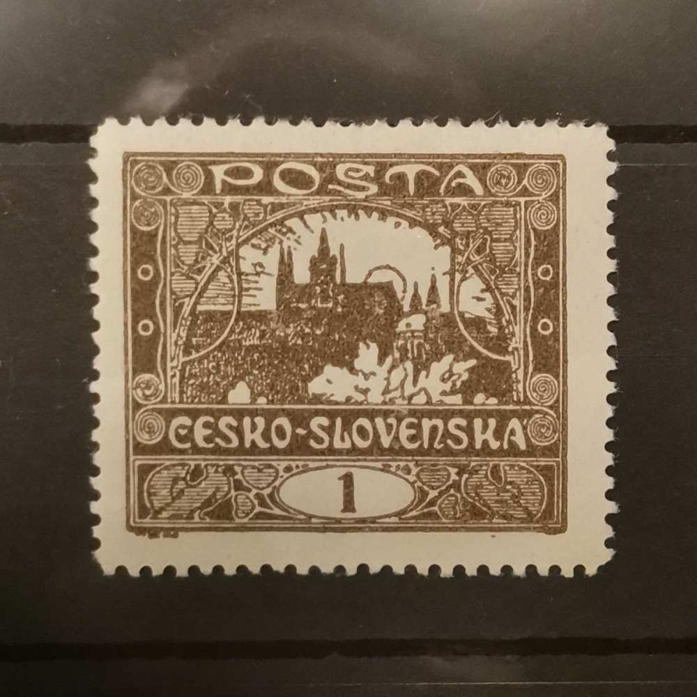 Briefmarke Tschechoslowakie, 1h, Mi.18C* 