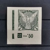 Stamps with plate numbers Czechoslovakia, 5h, Mi.189, MNH** 