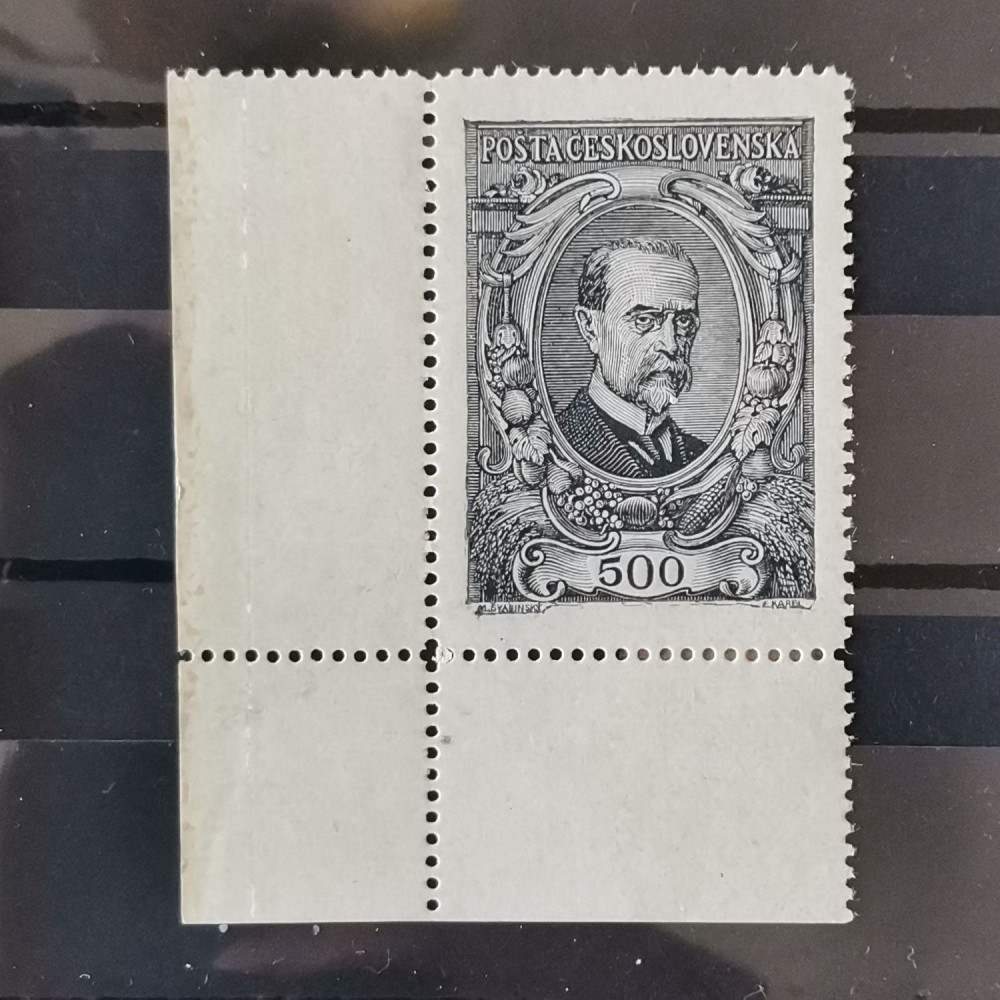 Sello Checoslovaquia, 500h, Mi.159, MH* 