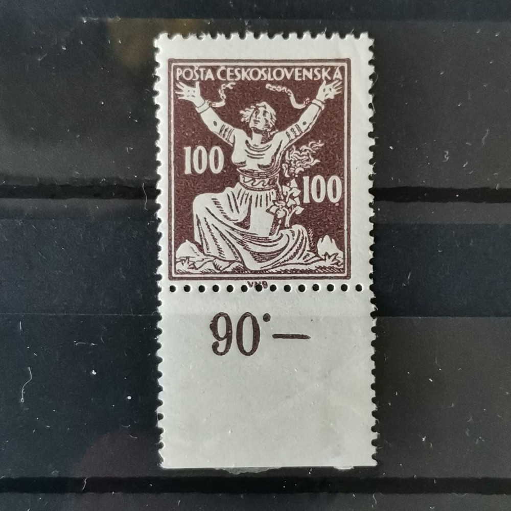 Známka ČSR, 100h, Pof.158* 