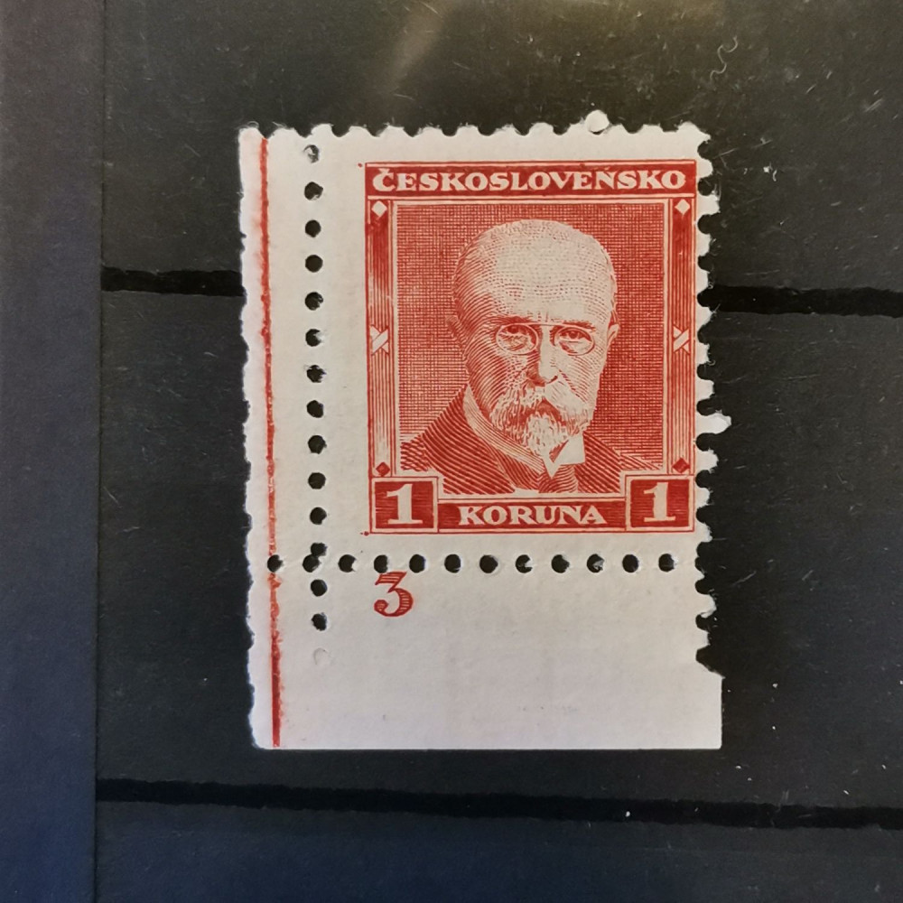 Briefmarken mit Kennzeichen Tschechoslowakie, 1 Kč, Mi.297A * 