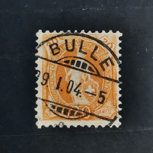 Sello Suiza, 20(C), Mi.58XA, usado# 