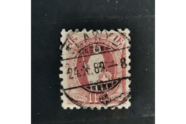 Známka Švýcarsko, 1Fr, Mi.63XB# 