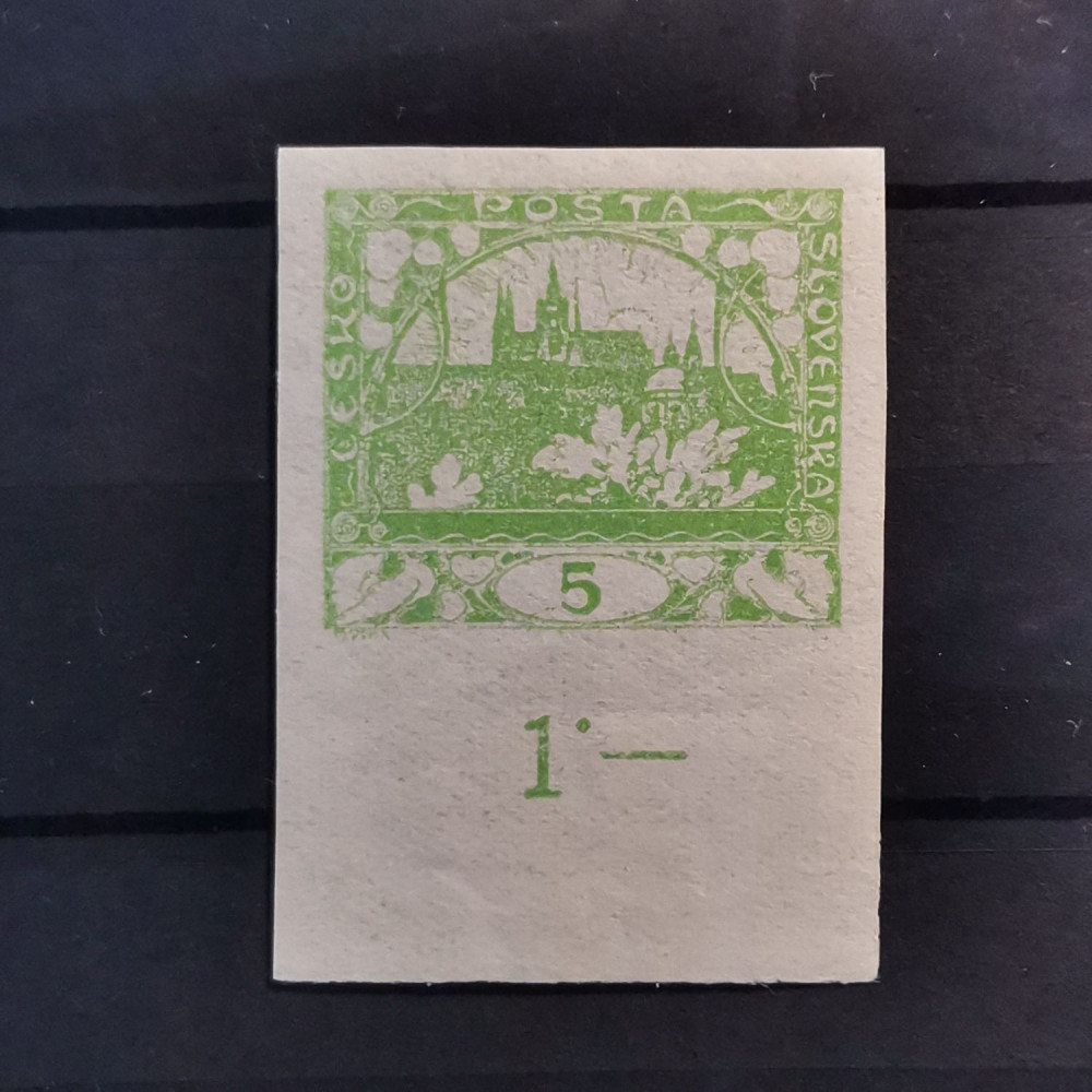 Sello Checoslovaquia, 5h, Mi.2, MNH** 