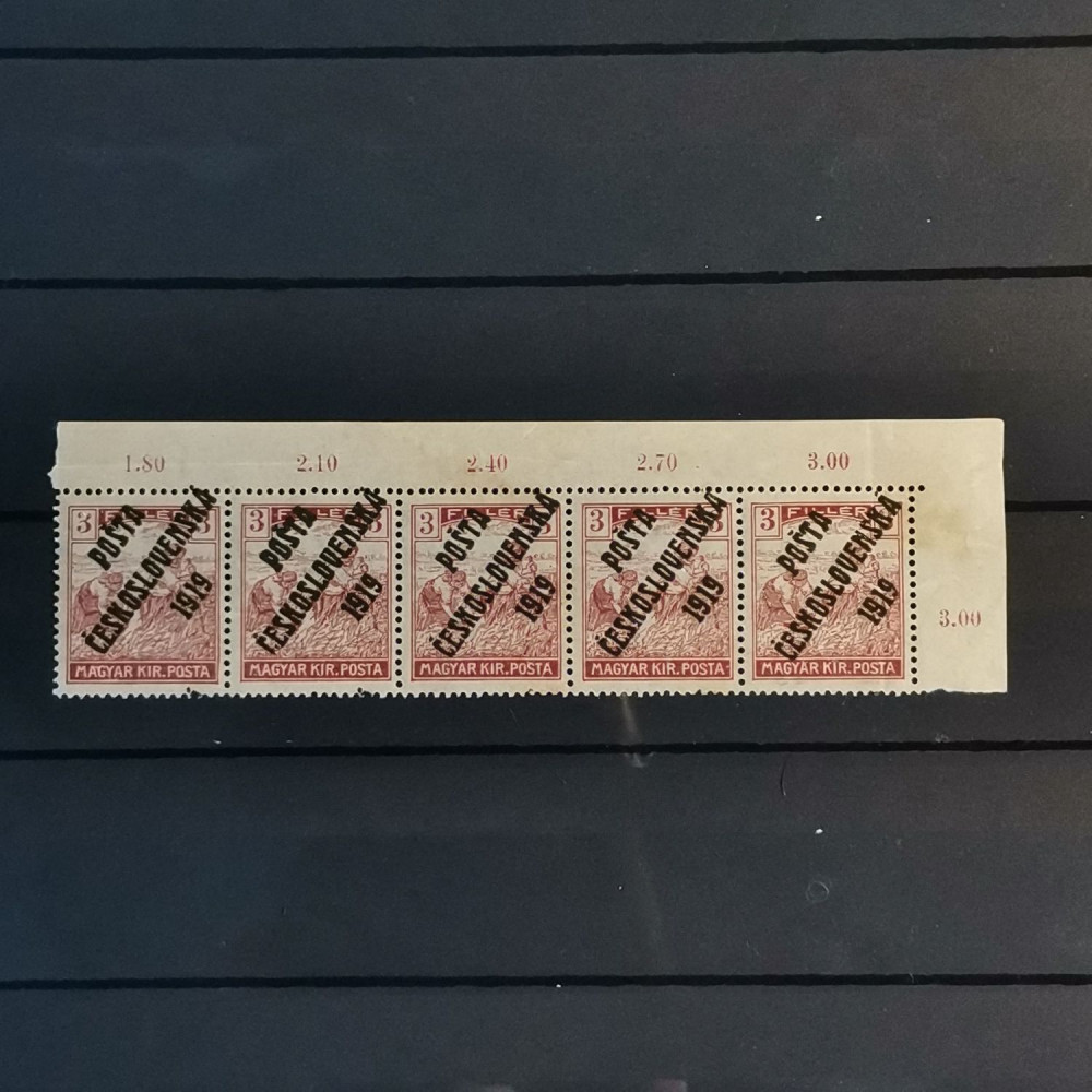 Block Tschechoslowakie PČ 1919 , 3f, Mi.121** 