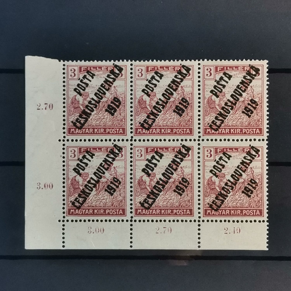 Block Tschechoslowakie PČ 1919 , 3f, Mi.121** 