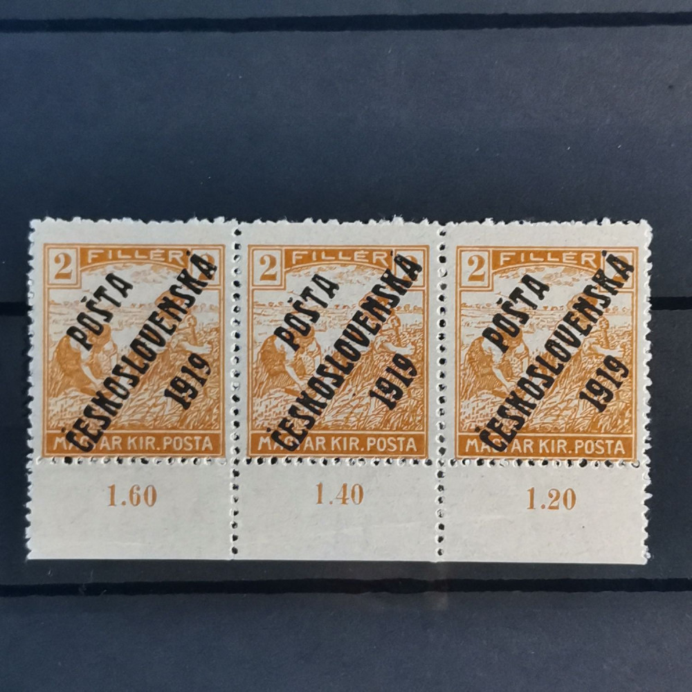 Pliego completo Checoslovaquia PČ 1919 , 2f, Mi.120, MNH** 