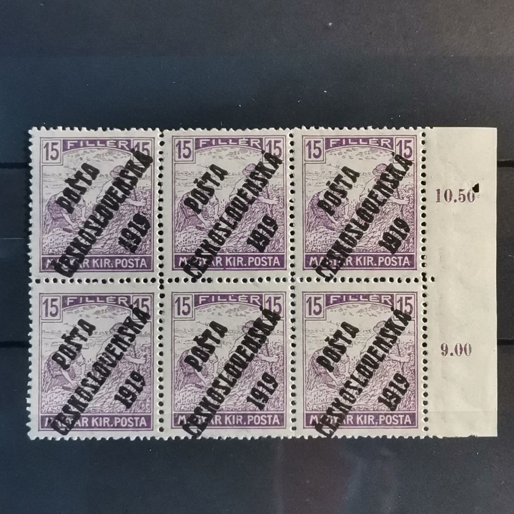 Block Tschechoslowakie PČ 1919 , 15f, Mi.125** 