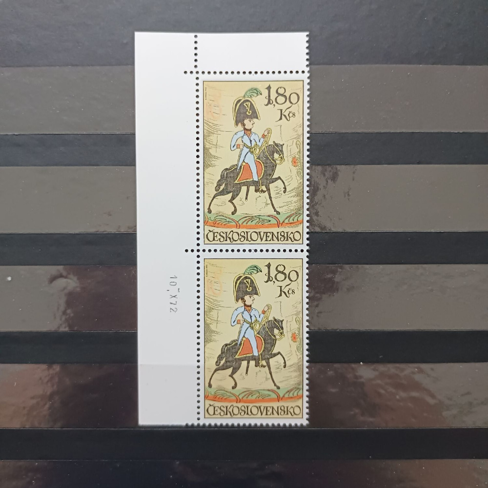 Zweierblock Tschechoslowakie, 1,80Kčs, Mi.2101** 