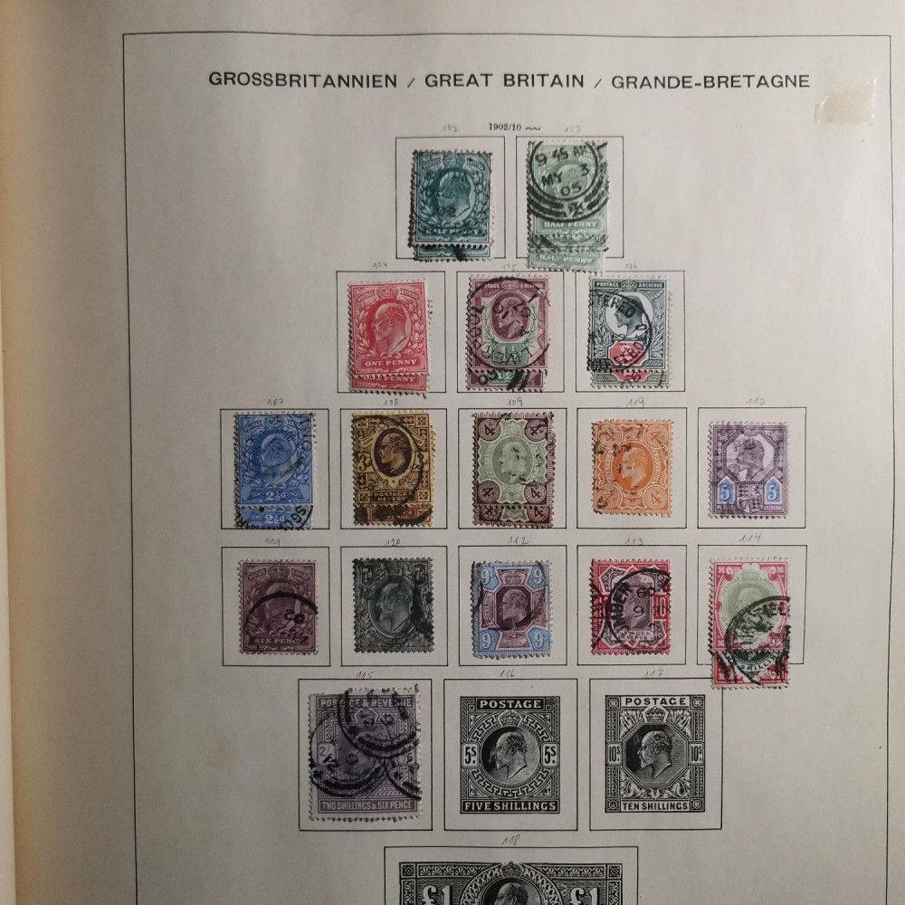 Briefmarken Sammlung Großbritannien lot-8257 9