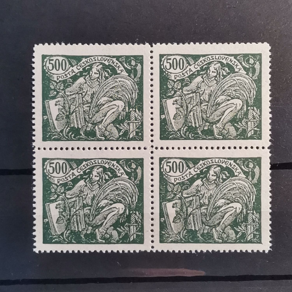 Čtyřblok ČSR, 500h, Pof.168** 
