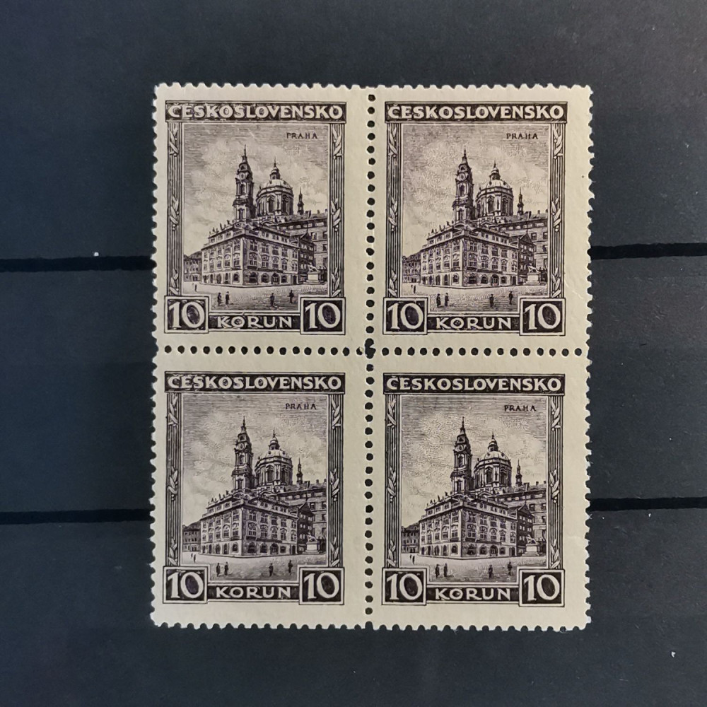 Viererblock Tschechoslowakie, 10 Kč, Mi.294** 