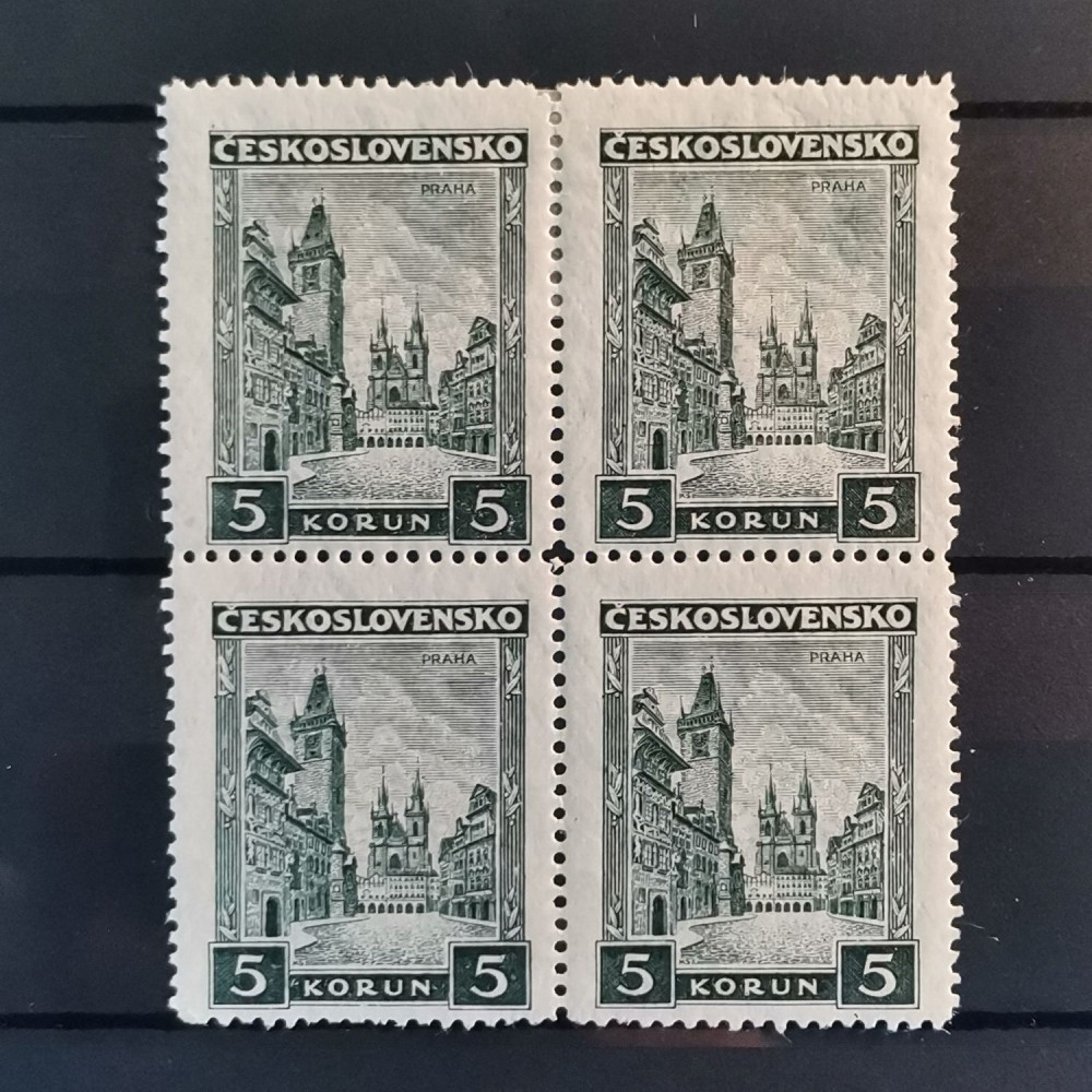 Viererblock Tschechoslowakie, 5 Kč, Mi.293** 