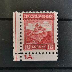 Briefmarken mit Kennzeichen Tschechoslowakie, 1,50 Kč, Mi.261* 