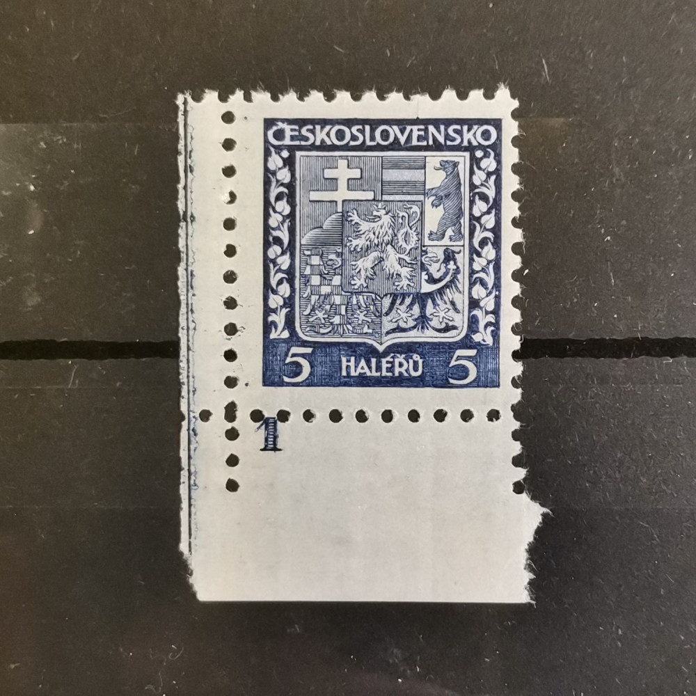 Briefmarken mit Kennzeichen Tschechoslowakie, 5h, Mi.277** 