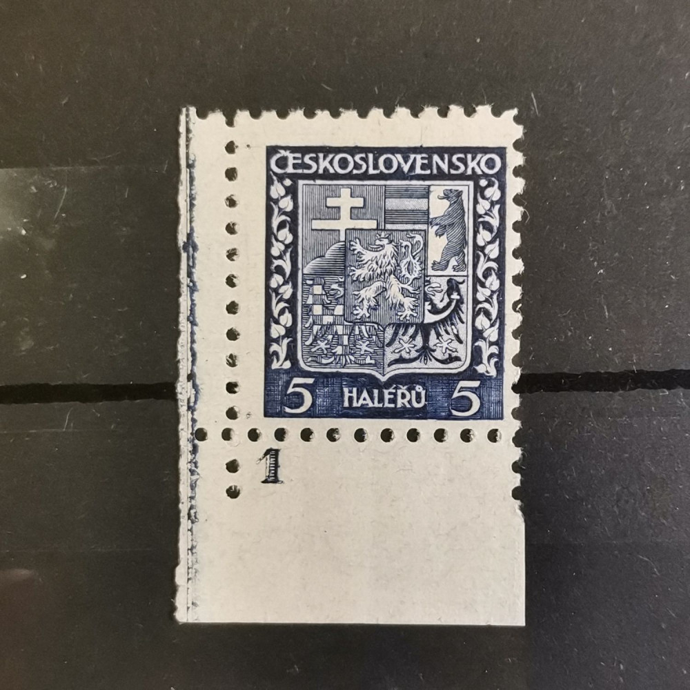 Briefmarken mit Kennzeichen Tschechoslowakie, 5h, Mi.277* 