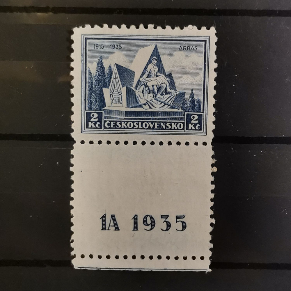 Sello con viñetas Checoslovaquia, 2 Kč, Mi.337, MH* 