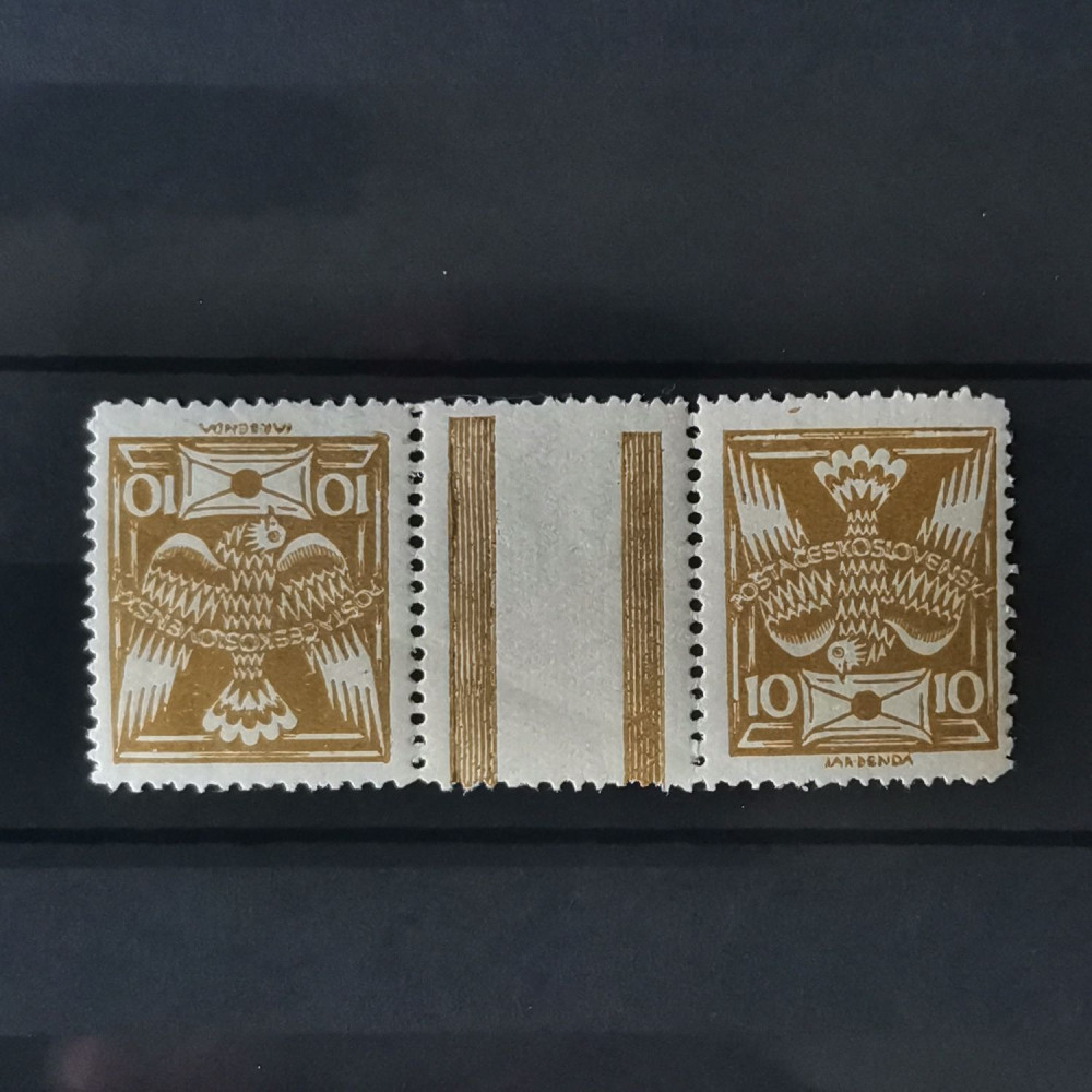 Pareja tête-bêche Checoslovaquia, 10h, Mi.165 B KZ, MNH** 