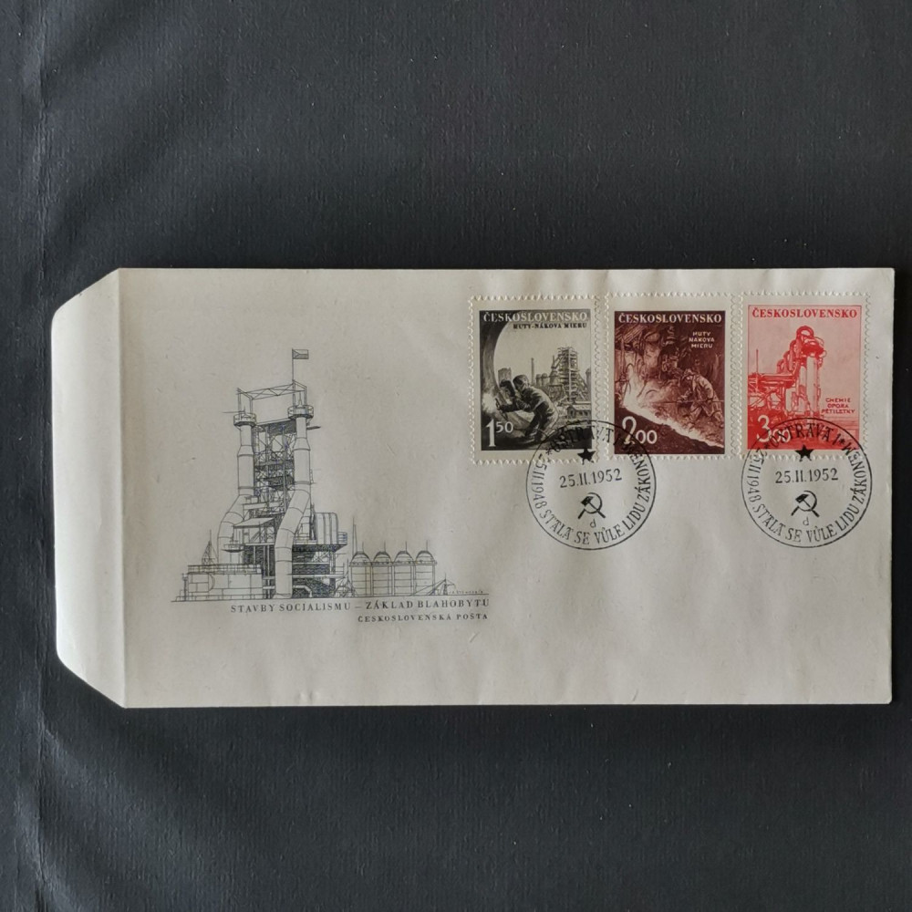 FDC Checoslovaquia, 1,50 Kčs-3 Kčs, Mi.709-711, MNH** 
