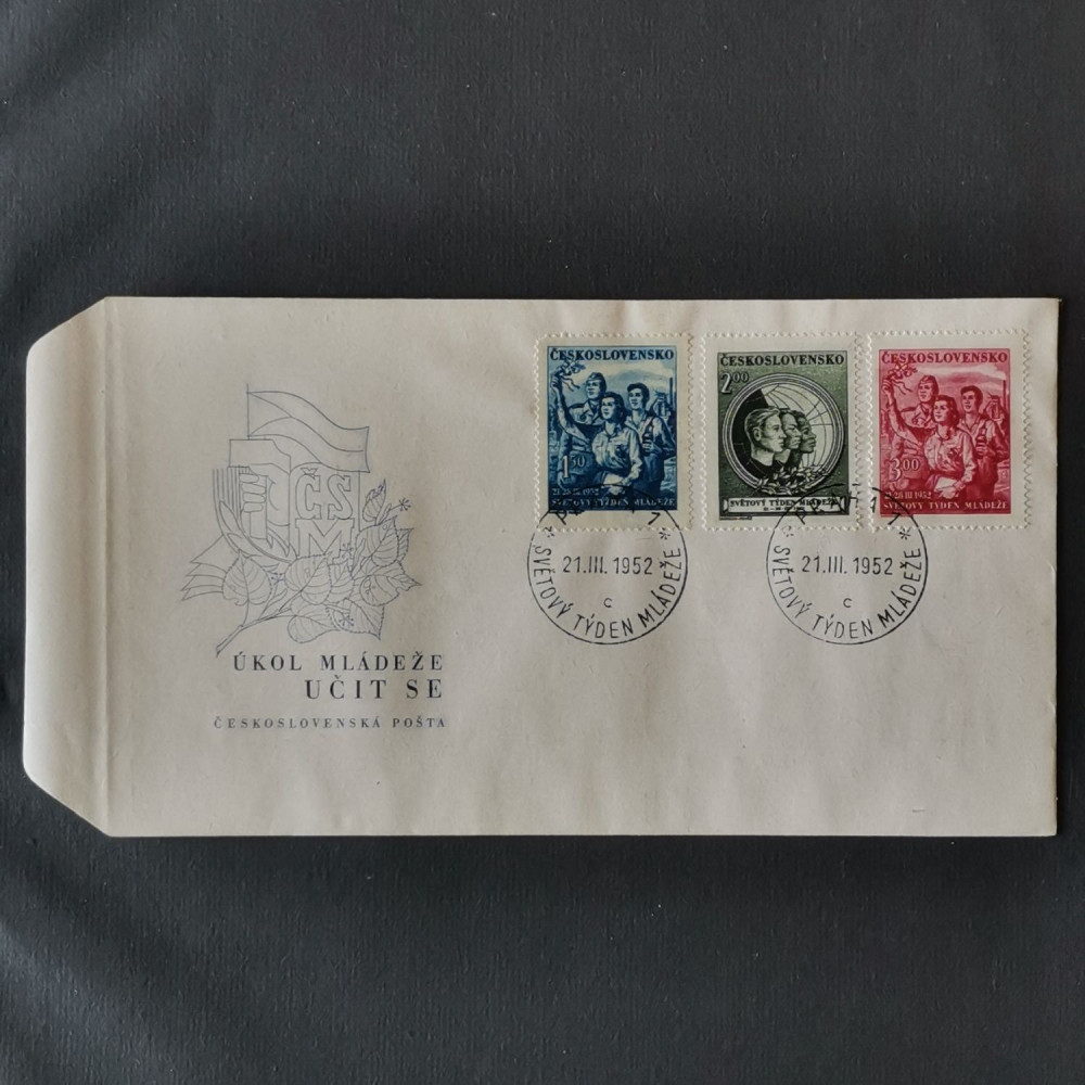 FDC Checoslovaquia, 1,50 Kčs-3 Kčs, Mi.712-714, MNH** 