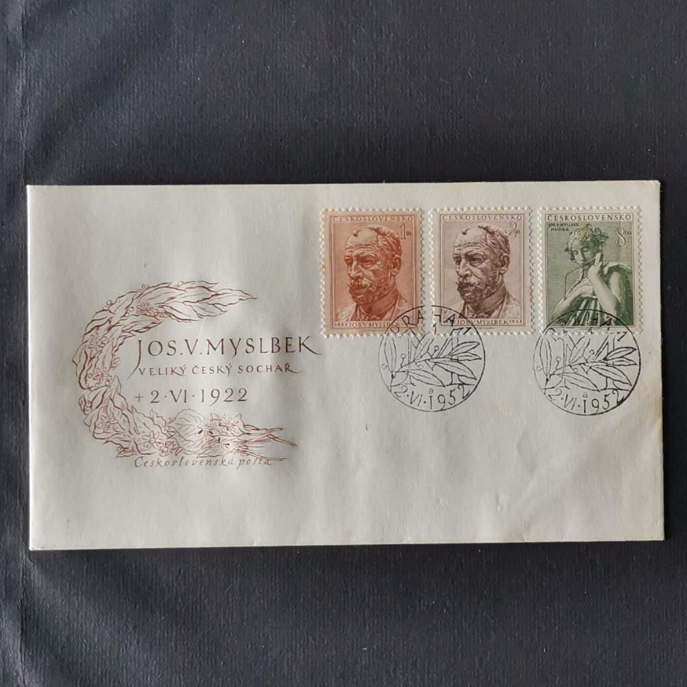 FDC Checoslovaquia, 1,50 Kčs-8 Kčs, Mi.734-736, MNH** 