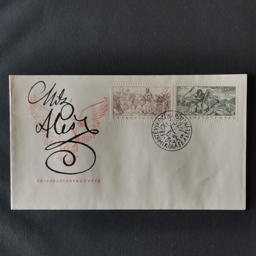 FDC Checoslovaquia, 2 Kčs-3 Kčs, Mi.772-773, MNH** 