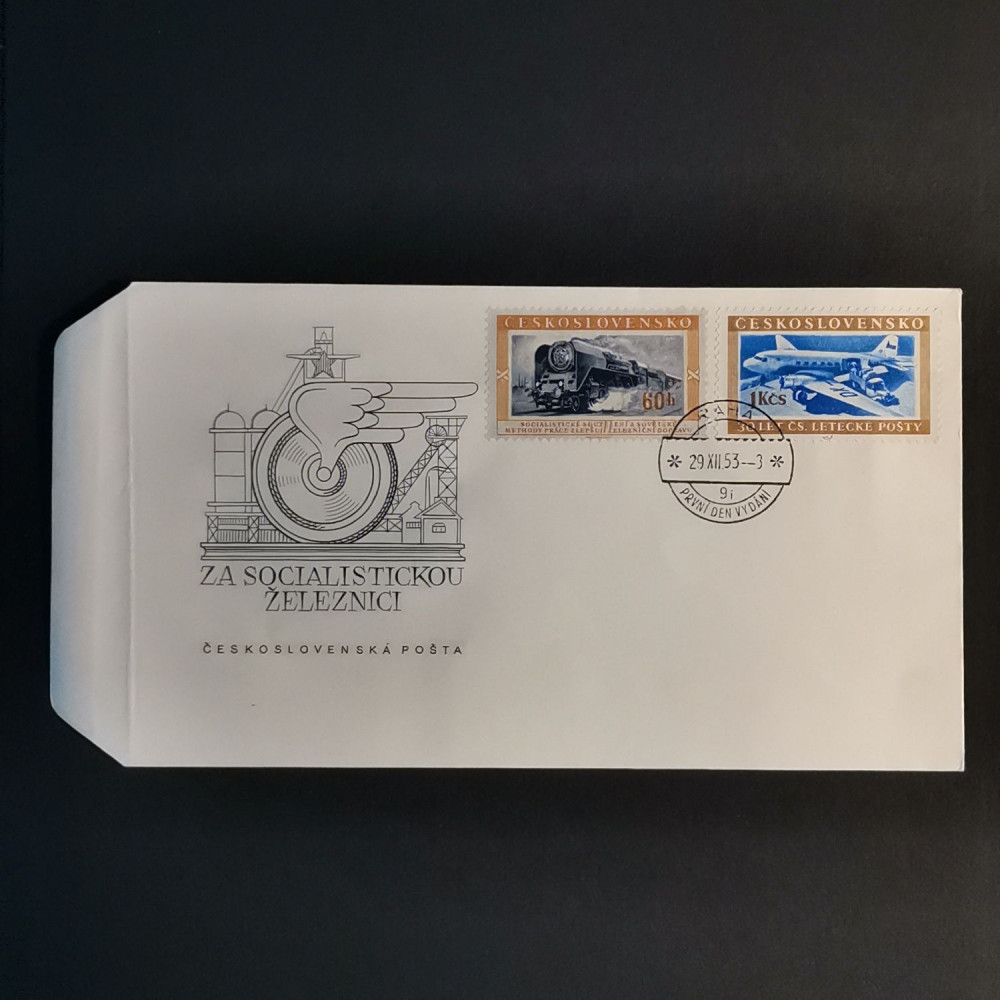FDC Tschechoslowakie, 60 h-1 Kčs, Mi.842-843** 
