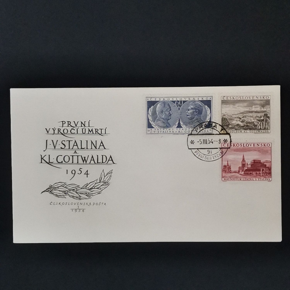 FDC Tchecoslováquia, 30 h-1,20 Kčs, Mi.853-855, MNH** 