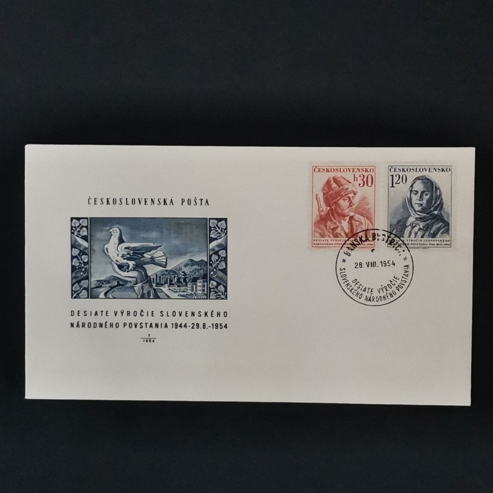 FDC Checoslovaquia, 30 h-1,20 Kčs, Mi.869-870, MNH** 