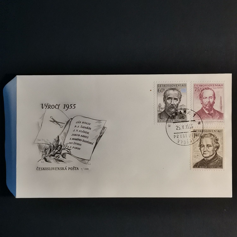 FDC Checoslovaquia, 60 h-1,40 Kčs, Mi.913-915, MNH** 