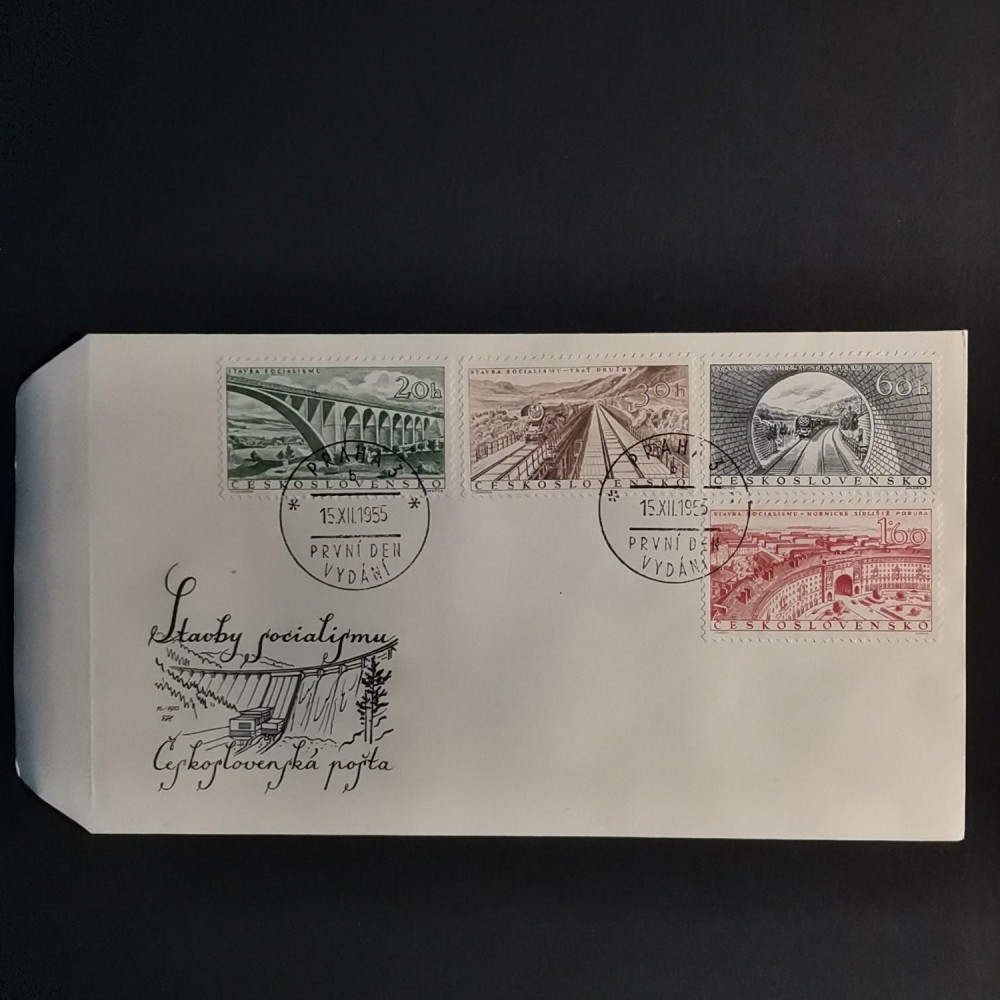 FDC Checoslovaquia, 20 h-1,60 Kčs, Mi.945-948, MNH** 