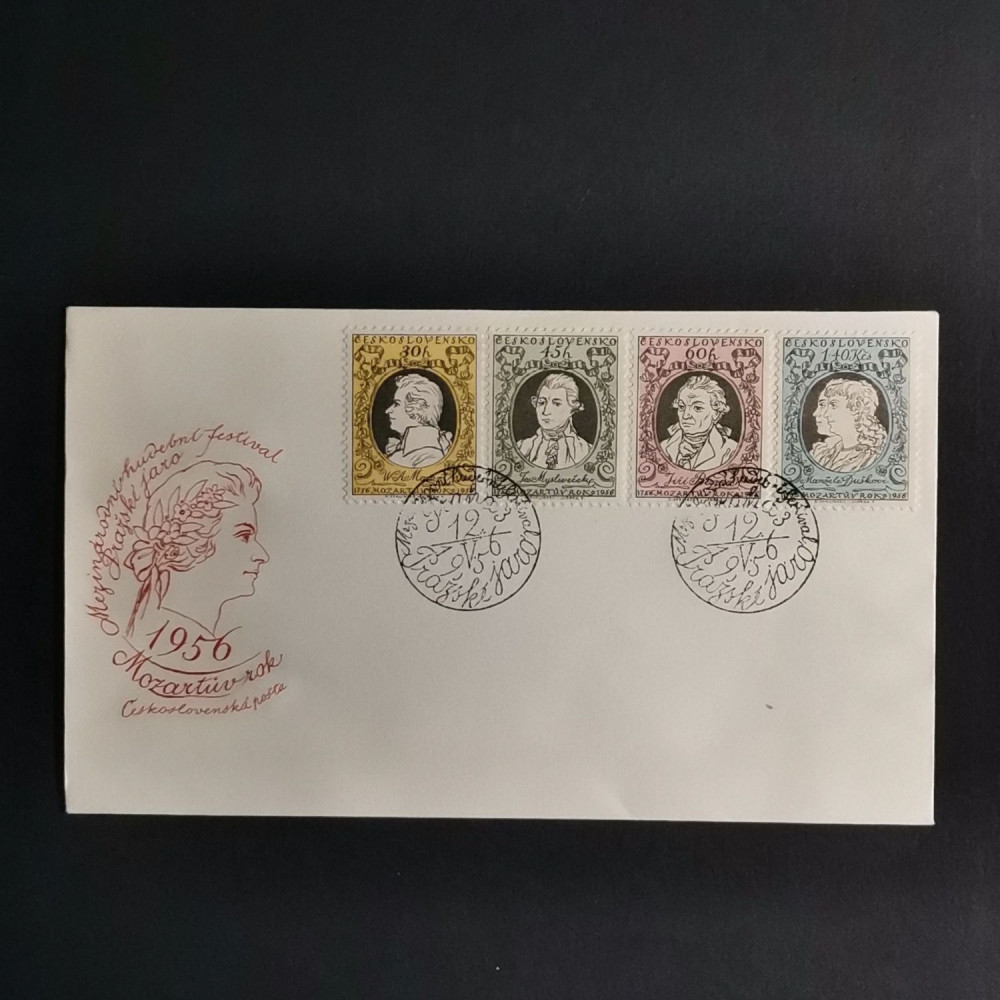 FDC Checoslovaquia, 30h-1,40Kčs, Mi.968-972, MNH** 