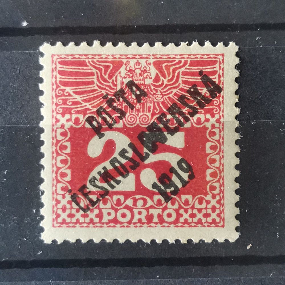 Sello Checoslovaquia PČ 1919 , 25h, Mi.78, MH* 