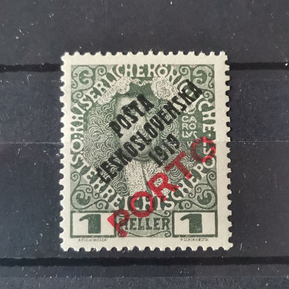 Sello Checoslovaquia PČ 1919 , 1h, Mi.92, MH* 