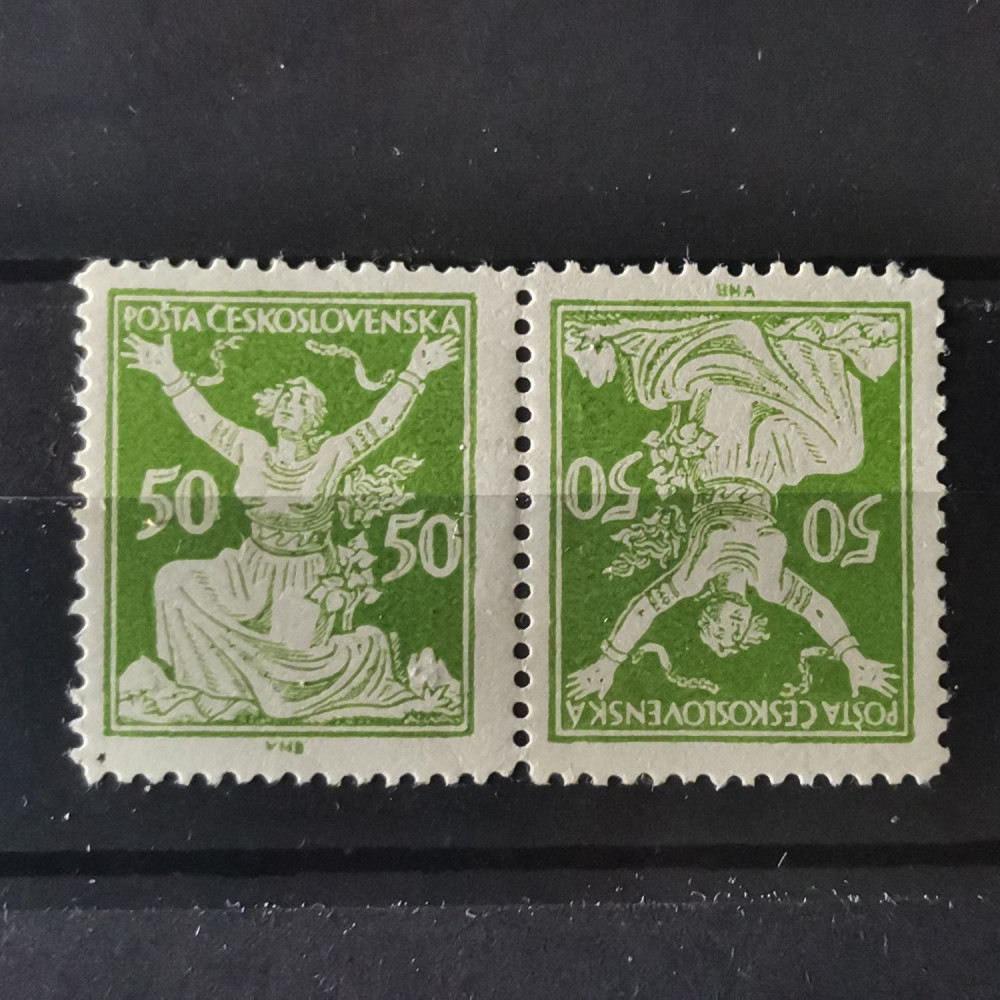 Tête-bêche ČSR, Pof.156TBa* 