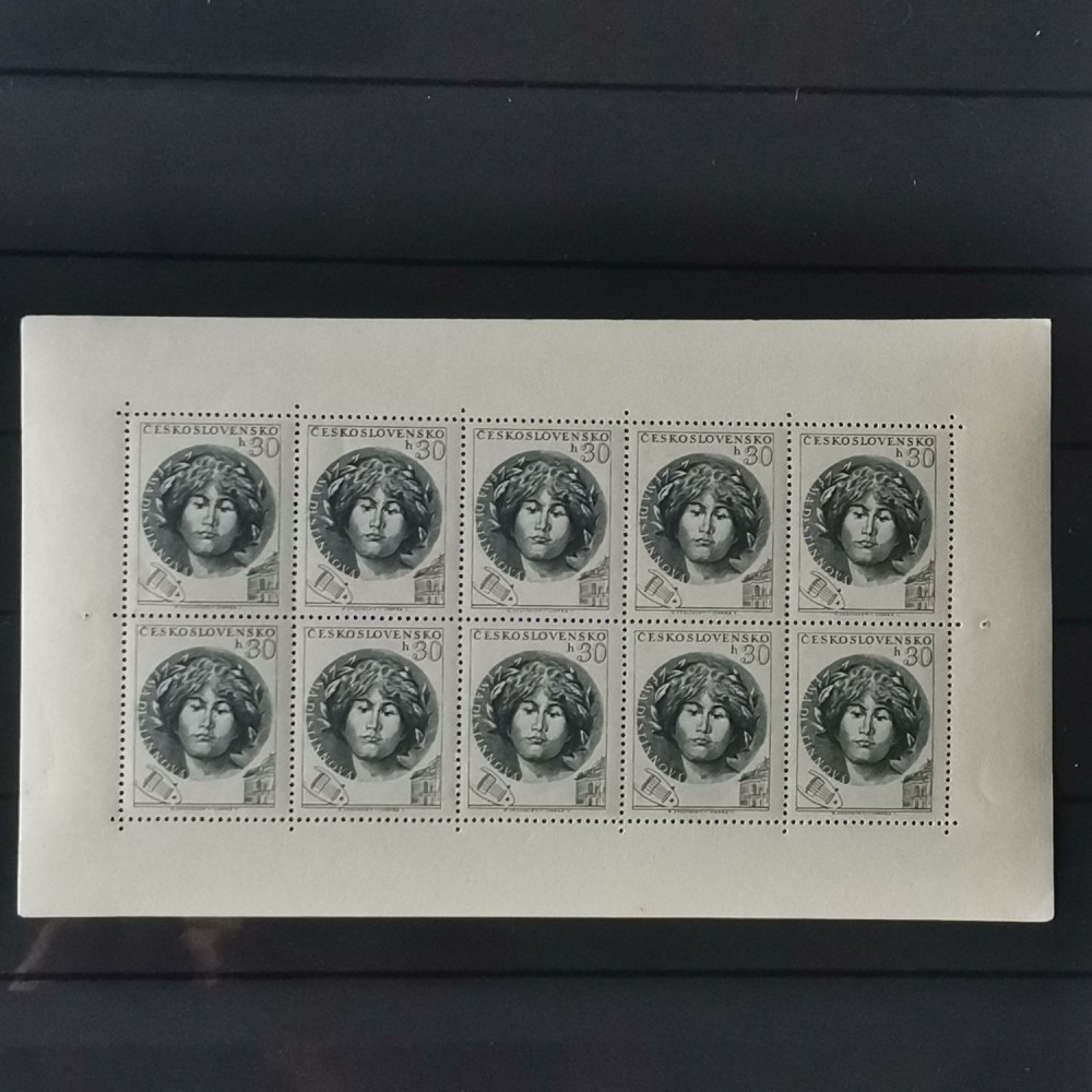 Zehnerblok Tchecoslováquia, 30 h, Mi.833, MNH** 