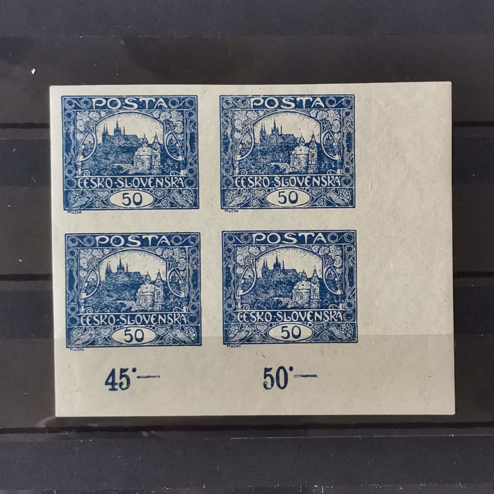 Viererblock Tschechoslowakie, 50h, Mi.30* 