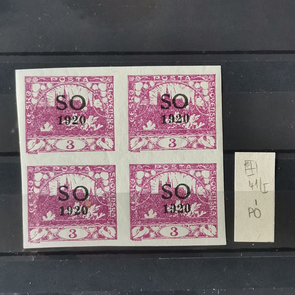 Viererblock Tschechoslowakie, 3h, Mi.2** 