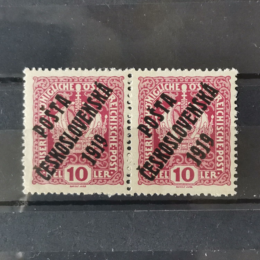 Pareja Checoslovaquia PČ 1919 , 10h, Mi.43, MNH** 