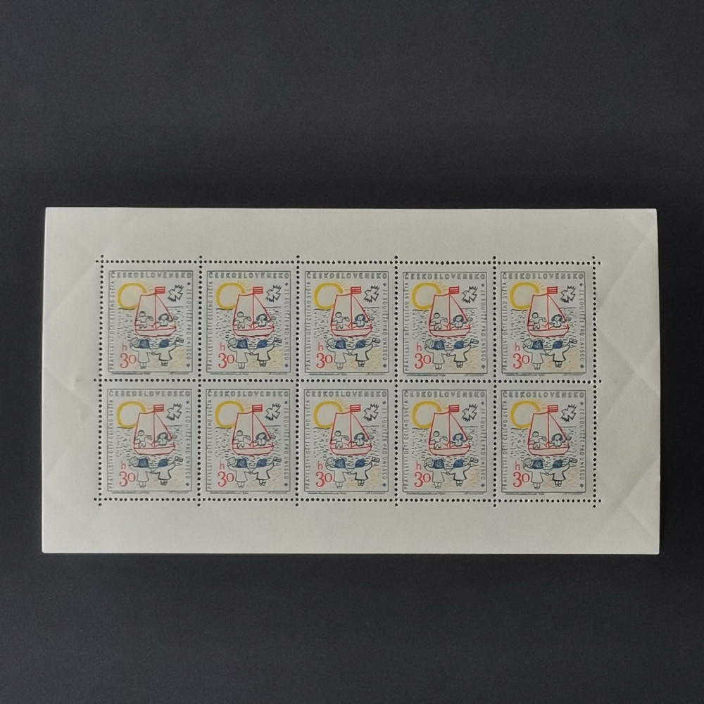 Bloco de dez Tchecoslováquia, 30h, , MNH** 